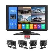 4 Channel Backup Camera System,Touchable 10.26 inch Monitor with DVR Stereo,6...