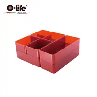 在飛比找誠品線上優惠-O-Life B-016置物整理收納盒/ 紅色款