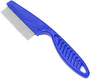AIMALL 1PC Fine Toothed Flea Flee Metal Nit Head Hair Lice Comb with Handle - Durable Nit and lice Removal Tool with Ergonomic Handle, Polished Pins