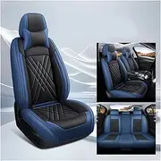 Car Seat Cover Sets for Geely All Car Models for Geometry C for Atlas for Coolray for Emgrand EC7 for Tugella Universal Car Seat Cover Car Seat Covers(B-Bule Black 5 Seats)