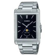 Casio Analog Moon Phase Silver Stainless Steel Watch MTPM105D-1A