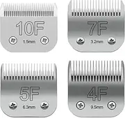 Aolawco Dog Grooming Replacement Clipper Blade Compatible with Wahl/Andis/Heiniger/Oster Dog Clipper（4F+5F+7F+10F）