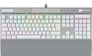 Corsair K70 PRO RGB Optical-Mechanical Gaming Keyboard - OPX Linear Switches, PBT Double-Shot Keycaps, 8,000Hz Hyper-Polling, Magnetic Soft-Touch Palm Rest - NA Layout, QWERTY - White