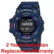 CASIO G-SHOCK G-SQUAD BLUETOOTH MOBILE LINK WATCH GBD-100-2 BLUE 2-YEAR WARRANTY