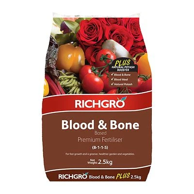 Richgro BLOOD & BONE BASED FERTILISER Potash Booster AUS Brand – 2.5kg Or 5kg
