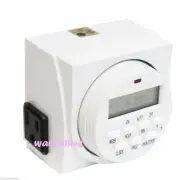 UL Electric Digital 7 Days Timer Duel Plug In Outlet Grow Light Fan Controller