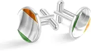 [BUJOJUB] Irish Flag, 2 Piece Cuff Links for Men Shirt