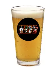 Kiss - (Picture Logo) - Rock and Roll - 16oz Pint Beer Glass Pub Barware Seltzer