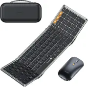 Foldable Keyboard and Mouse, Folding Bluetooth Keyboard Mouse Combo for Business