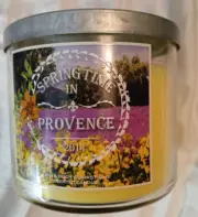 NEW Discon Bath & Body Works Springtime in Provence 2014 3 WICK Candle 14.5 OZ
