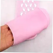 minkissy Unisex Spa Gel Socks Moisturizing Treatment for Dry Skin Gel Socks Pink Anti-slip Cotton Spandex Size Essential Oils