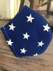 Face Mask 3 Layers - Stars - Reusable & washable with filter pocket