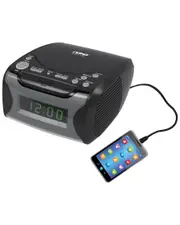 Naxa Dual Alarm Clock Radio With Cd Player And USB Charge Port