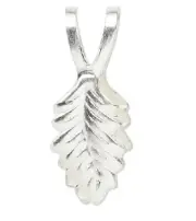 Bail, Fold-Over, 10 Silver Plated Brass Glue on Y Leaf Pendant Bails 20mm Grip