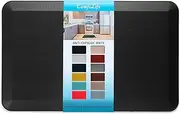 Anti Fatigue Floor Mat - Perfect Kitchen Mat, Standing Desk Mat - Comfort at Home, Office, Garage - Durable - Stain Resistant - Non-Slip Bottom Medium 20"x32" Black