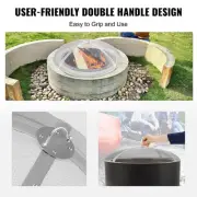 Round Steel Fire Pit Spark Screen with Handle, 0.76m Diameter, 3.55kg Weight