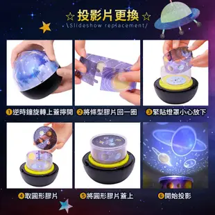 星空投影小夜燈 台灣現貨 （拜爾家居） 浪漫星空燈 宇宙星空 夢幻 投影儀 旋轉滿天星光 投影燈 小夜燈 快速出貨