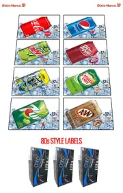 (8) SODA VENDING MACHINE Vend Labels - Flavor Strips - VARIETY PACK