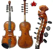 Deluxe fancy Norwegian fiddle 4/4 violin (4*5) of professional concert Handanger