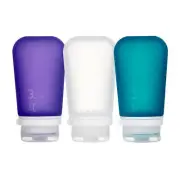 humangear GoToob 34oz Soft Travel Bottle TSA Approved Locking Lid Purple Teal