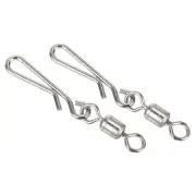 Fishing Rolling Swivel with Hanging Snap, 20 Pack 40lb Fishing Tackle, Silver