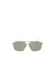 angular hammered-arm aviator sunglasses One size Gray