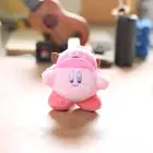 Soft And Fluffy Pink Kirby Plush Keychain Cute Plush Bag Charm For Kids