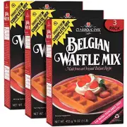 Belgian Waffle Mix - Makes Light and Crisp Waffles Pancakes Muffins & Crepes ...