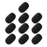 Mini Black Microphone Cover L30mm x D8mm - 10pcs