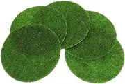Mipcase Synthetic Turf Mat 5pcs Artificial Moss for Crafts DIY Fake Grass for Landscape Decor