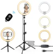 Brand New-Ring Light with Tripod Stand & Phone Holder - Upgraded Dimmable Camera