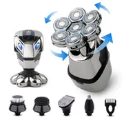 Electric Shaver 7D 5 in 1 Hair Remover Bald Head Razor for Men Cordless Wet Dry