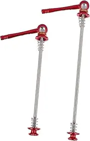 Sosoport Bike Quick Release Skewer Set 1 Pair Red Lightweight for Mountain Road