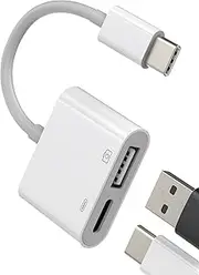 Type C Charger Dongle iPhone 15 Pro Max Plus USB-C to USB OTG Adapter Cable Charging Converter Compatible for Samsung Galaxy S20 S21 S22 S23 Z Flip Note10 S9 MacBook Apple iPad 10、Air4/5、Mini6、tp-