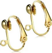 [ZMAOAZ] (Gold and Silver) - 36 Pack Clip-on Earring Converter with Easy Open Loop for DIY Earring and Turn Any Studs Or Pierced into Clip on (Gold and Silver)