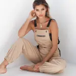 JUMPSUIT FASHION ZIPPER STRAP JUMPSUIT LADIES MULTIPLE BAGS