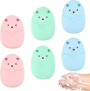 IETWATE 6 Boxes Travel Soap, Disposable Travel Minis Soap Sheets, Portable Soap Flakes, Foaming Hand Washing Soap Paper for Travel Essentials for Kids, for Indoor Outdoor Camping Hiking