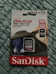 SanDisk - Ultra PLUS 64GB SDXC UHS-I Memory Card