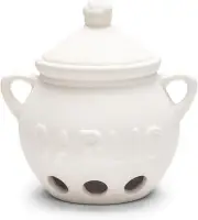 Garlic Keeper, Ceramic, White