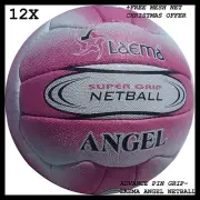 12 X NEW HIGH ABRASION MATCH NETBALL SUPER PIN GRAIN GRIP ANGEL -SZ 5+FREE OFFER