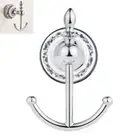 Living Room Coat Double Hook Hanger Bathroom Kitchen Towel Holder Rack Silver