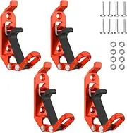 4Pcs Roof Rack Shovel Mount Kit Zinc Alloy Shovel Holder Clamp Metal Axe Holder Wall Mount Set Durable Hammer Holder Bracket Clamp with Screws Quick Release for Shovel Axe (orange)