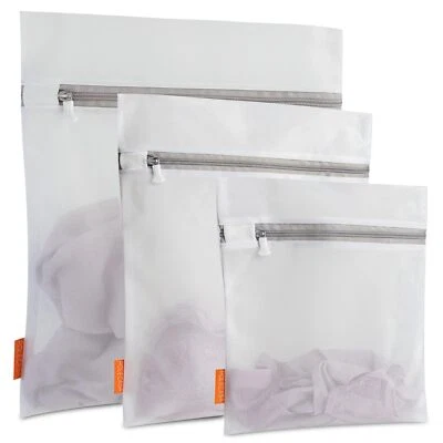 Polecasa Mesh Laundry Bags 3 Pack - Zippered Wash Bags for Delicates