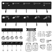 Premium Measuring Cups and Spoons Hanging Rack with stick, Measuring Cup Orga...