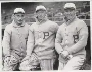 Philadelphian's Three Strong Arm Men- Snapped At Ebbets Field During - Old Photo