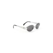 [Celine] Celine-Silver Triomphe 01 Metal Sunglasses-Donna OS OS