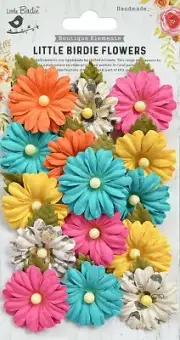 Little Birdie Valerie Paper Flowers 13/Pkg-Vivid Palette