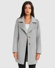 [Belle & Bloom] Ex-Boyfriend Wool Blend Oversized Jacket - Grey Marle