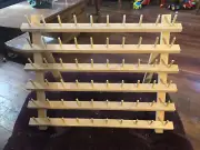 60-Spools Wooden Thread Holder Sewing Embroidery Thread Rack Organizer with Hook