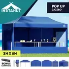 Instahut Gazebo Pop Up Marquee 3x6 Folding Tent Wedding Gazebos Camping Blue